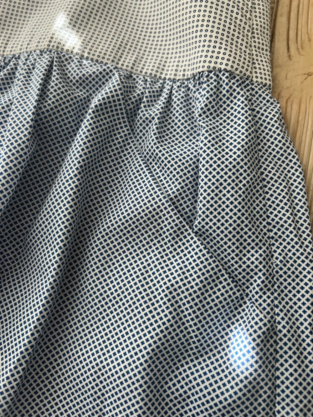 Kule women’s Anthropologie blue and white patterned skirt.  Size 6 - Picture 2 of 6